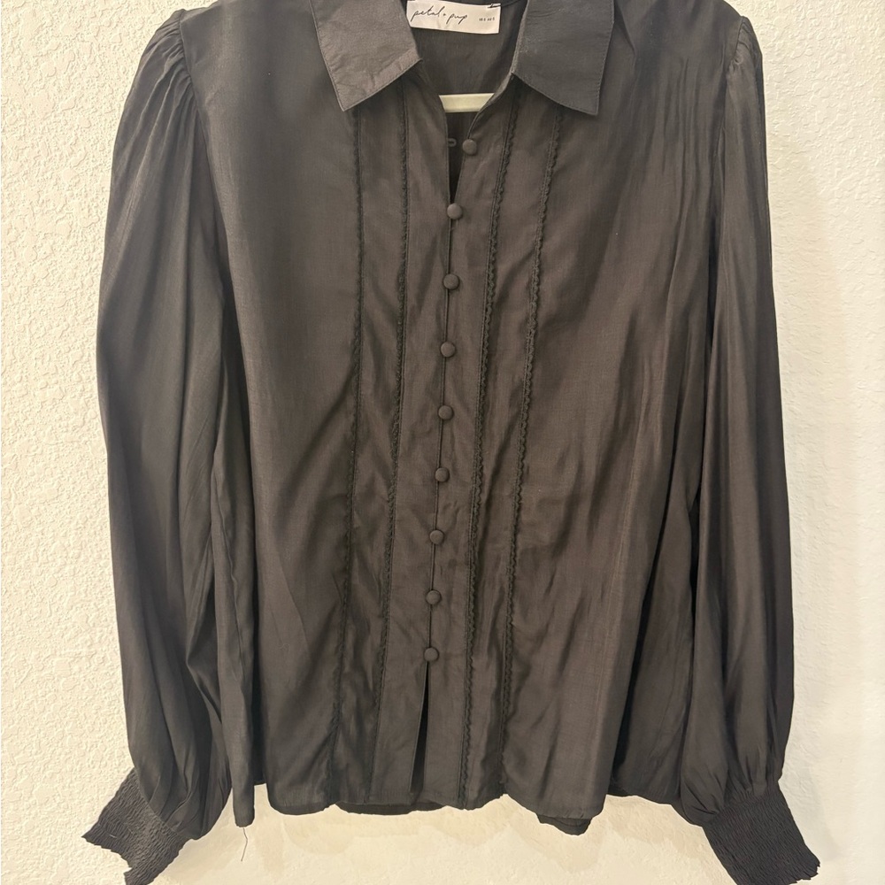 Petal & Pup Black Button Down Dress Shirt
